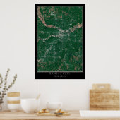 Kansas City Kansas - Missouri van de ruimtesatelli Poster (Keuken)