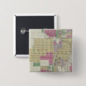 Kansas City, Kansas Vierkante Button 5,1 Cm (Voorkant /achterkant)