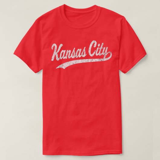 Kansas City KC Baseball Sportscript T-shirt (Design voorkant)