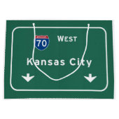Kansas City KC Missouri Interstate Highway Freeway Groot Cadeauzakje (Voorkant)