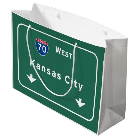 Kansas City KC Missouri Interstate Highway Freeway Groot Cadeauzakje (Achterkant Gekanteld)