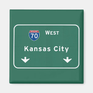 Kansas City KC Missouri Interstate Highway Freeway Magneet