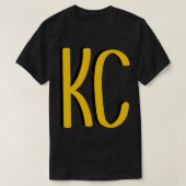 Kansas City KC rood en geel chiefs Missouri roya T-shirt (Design voorkant)