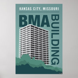 Kansas City Landmarks: BMA Building - 24 x 36 Poster