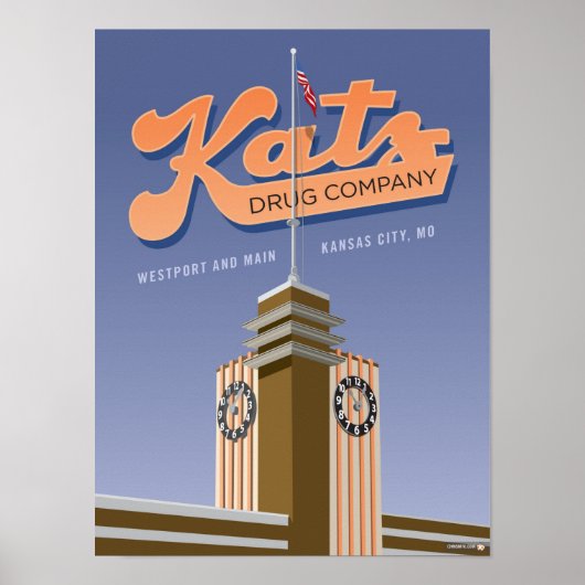Kansas City Landmarks: Katz Drugs - 12 x 16 Poster (Voorkant)