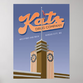 Kansas City Landmarks: Katz Drugs - 18 x 24 Poster