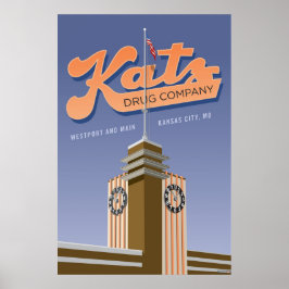 Kansas City Landmarks: Katz Drugs - 24 x 36 Poster