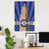 Kansas City Landmarks: KCPL - 24 x 36 Poster (Thuiskantoor)