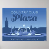 Kansas City Landmarks: Landclub - 24 x 18 Poster (Voorkant)