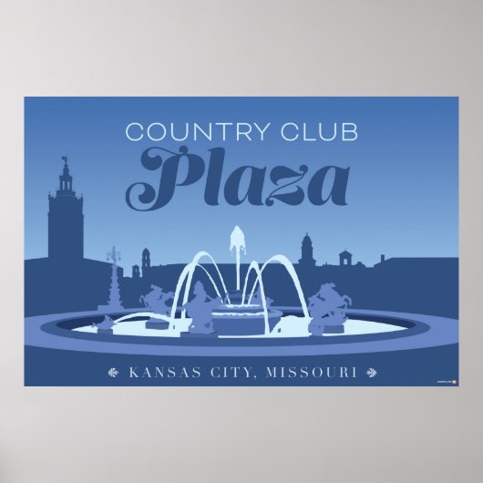 Kansas City Landmarks: Landclub - 36 x 24 Poster (Voorkant)