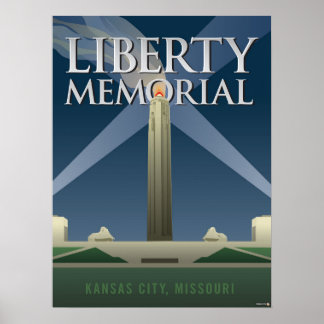 Kansas City Landmarks: Liberty Memorial - 18 x 24 Poster