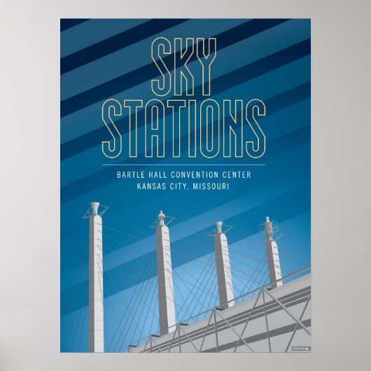 Kansas City Landmarks: Sky Stations - 18 x 24 Poster (Voorkant)
