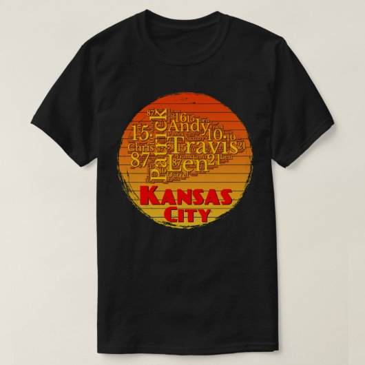 Kansas City Lover Chief Fantoon Retro Sunset T-shirt (Design voorkant)