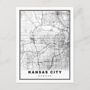 Kansas City Map Feestdagenkaart
