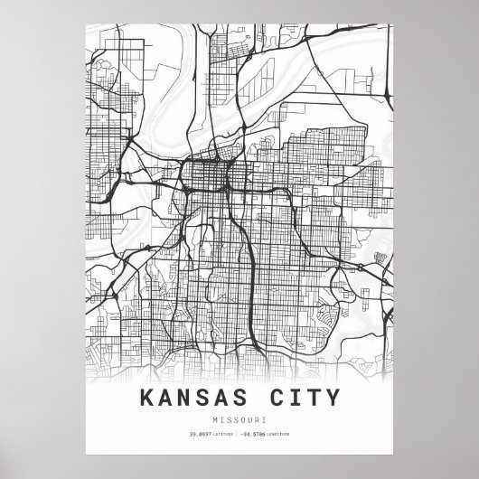 Kansas City Map Poster (Voorkant)