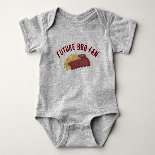 Kansas City Memphis Future BBQ Fan Barbecue Ribs Romper (Voorkant)