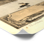 Kansas City Missouri 1869 Antiek Panorama Poster (Hoek)