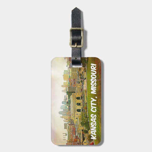 Kansas City, Missouri Bagagelabel (Voorkant verticaal)