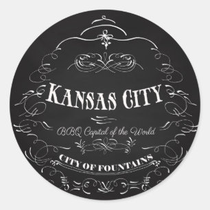 Kansas City Missouri - BBQ Capital of the World Ronde Sticker