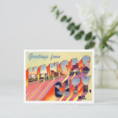 Kansas City, Missouri  Big Letters Briefkaart (Staand voorkant)