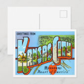 Kansas City, Missouri Big Letters Briefkaart (Voorkant / Achterkant)