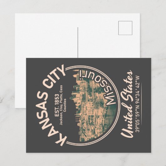 KANSAS CITY - MISSOURI BRIEFKAART (Voorkant / Achterkant)