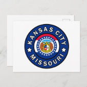 Kansas City Missouri Briefkaart (Voorkant / Achterkant)