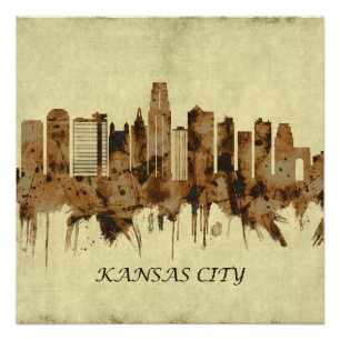 Kansas City Missouri Cityscape Perfect Poster