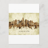 Kansas City Missouri Cityscape Uitnodiging Briefkaart (Voorkant)