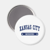 Kansas City Missouri College Style tee shirts Magneet (Voorkant / Achterkant)