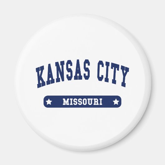 Kansas City Missouri College Style tee shirts Magneet (Voorkant)