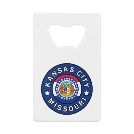 Kansas City Missouri Creditkaart Flessenopener (Voorkant)