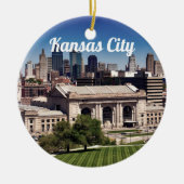Kansas City Missouri - Foto van het centrum Keramisch Ornament (Voorkant)