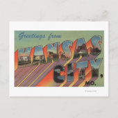 Kansas City, Missouri - Grote letterscènes Briefkaart (Voorkant)