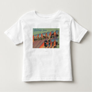 Kansas City, Missouri - Grote letterscènes Kinder Shirts