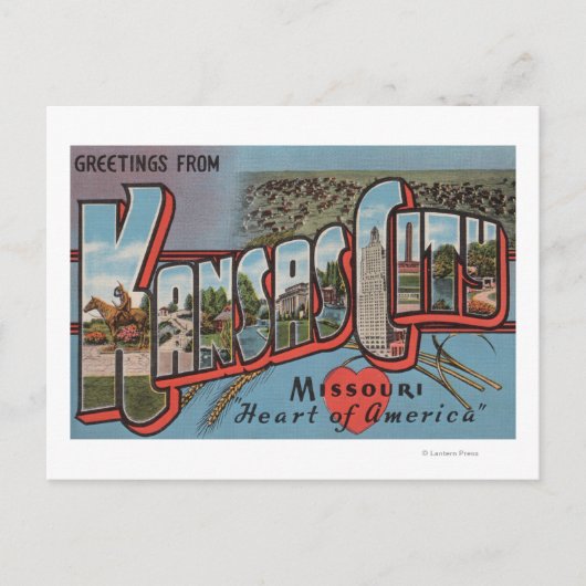 Kansas City, Missouri (hart) Briefkaart (Voorkant)