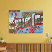 Kansas City, Missouri (hart) Canvas Afdruk (Insitu (Woonkamer))