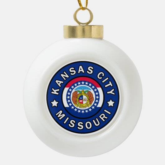 Kansas City Missouri Keramische Bal Ornament (Voorkant)