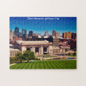 Kansas City Missouri Kerstgroetings Jigzaag Pu Legpuzzel (Horizontaal)
