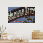 Kansas City, Missouri - Large Letter Scenes 2 Poster (Keuken)