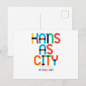Kansas City Missouri Mid Century, Pop Art, Briefkaart (Voorkant / Achterkant)