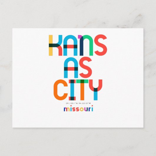 Kansas City Missouri Mid Century, Pop Art, Briefkaart (Voorkant)