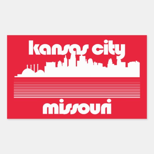 Kansas City Missouri Rechthoekige Sticker (Voorkant)