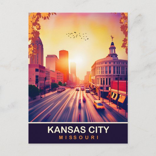 Kansas City, Missouri, reizen Briefkaart (Voorkant)