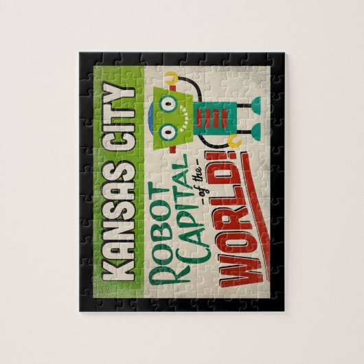 Kansas City Missouri Robot - Funny  Legpuzzel (Verticaal)