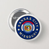 Kansas City Missouri Ronde Button 5,7 Cm (Voorkant /achterkant)