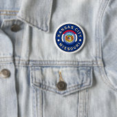 Kansas City Missouri Ronde Button 5,7 Cm (In situ)