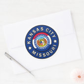 Kansas City Missouri Ronde Sticker (Envelop)