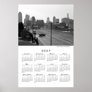 Kansas City, Missouri Silhouette 2027 Agenda Poster