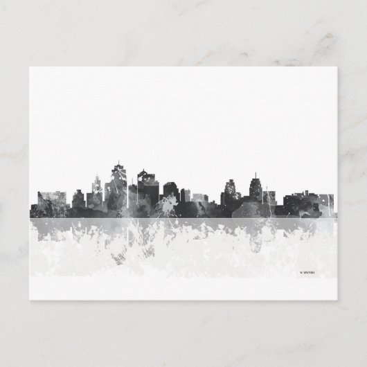 KANSAS CITY, MISSOURI SKYLINE BRIEFKAART (Voorkant)